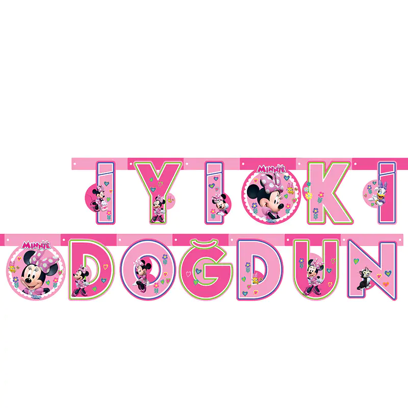 Minnie Happy Helpers Kişisel Harf Banner (2 m)